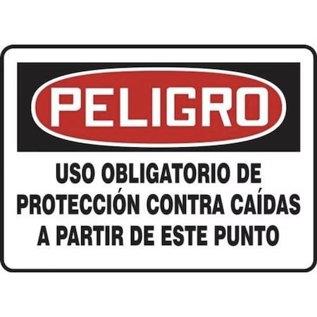 Accuform OSHA DANGER FALL PROTECTION SIGN SHMFPR105XV SHMFPR105XV
